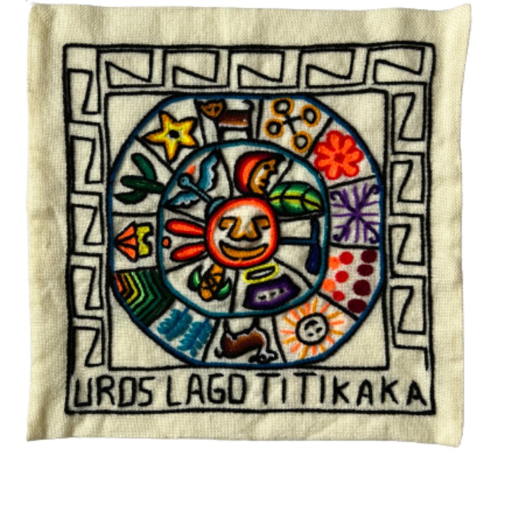 Embroidered Peruvian pillow sham